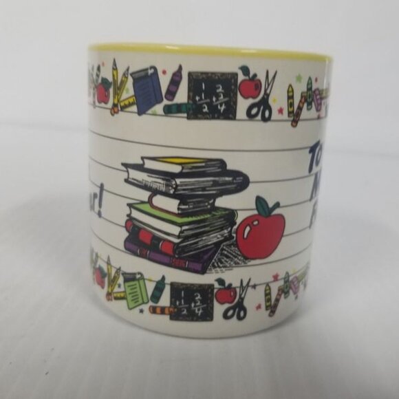 Teacher Mugs To My Favorite Teacher Vintage books pencils coffee cup tea 1991 - Picture 7 of 8